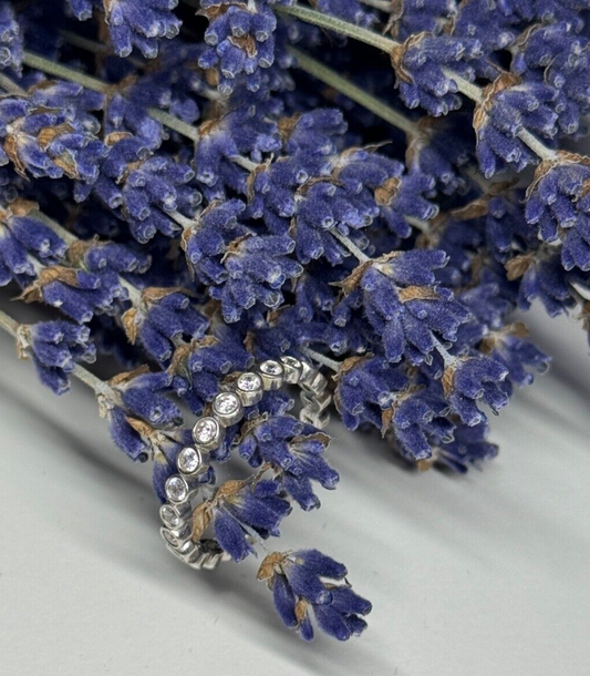 925 Sterling Silver CZ Ring Size 7.5