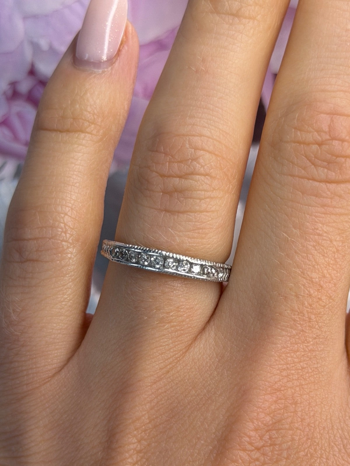 10K White Gold Diamond 0.30 ct Ring Size 7