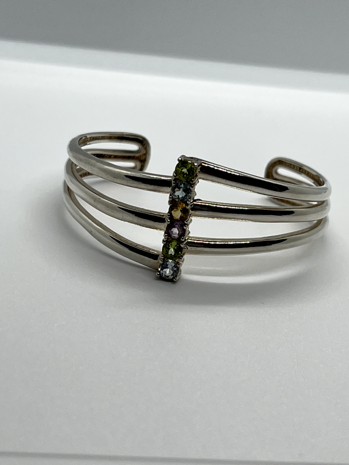 925 Sterling Silver Spinel Bracelet
