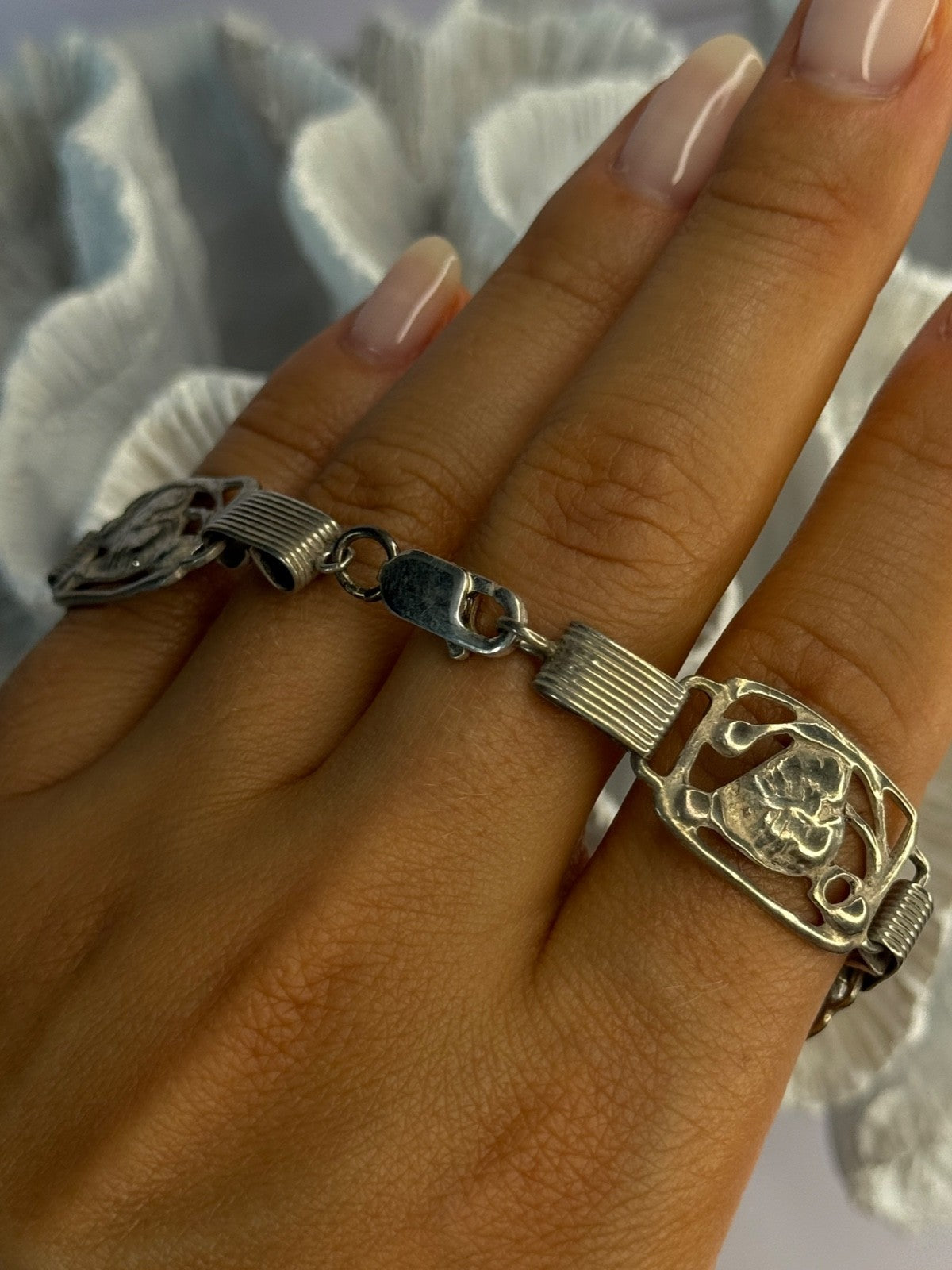 Vintage Dane Craft 925 Sterling Silver Bracelet Size 7.5