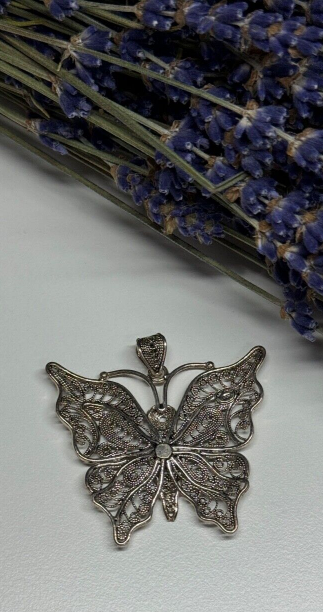 925 Sterling Silver Butterfly Pendant