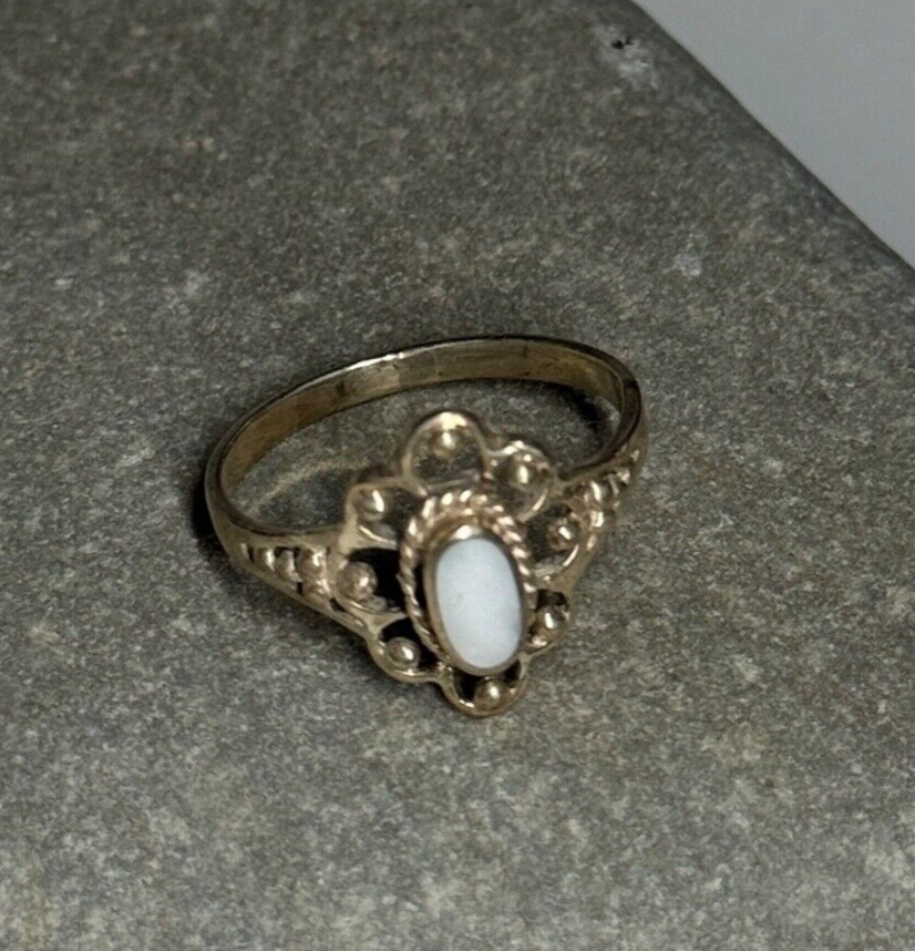 925 Sterling Silver Abalone Ring Size 7