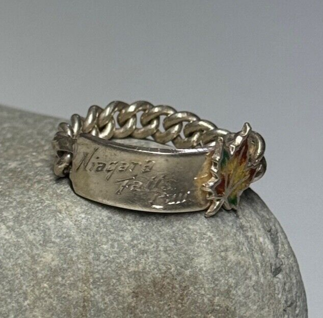 925 Sterling Silver Niagara Falls Canada Ring Size 5