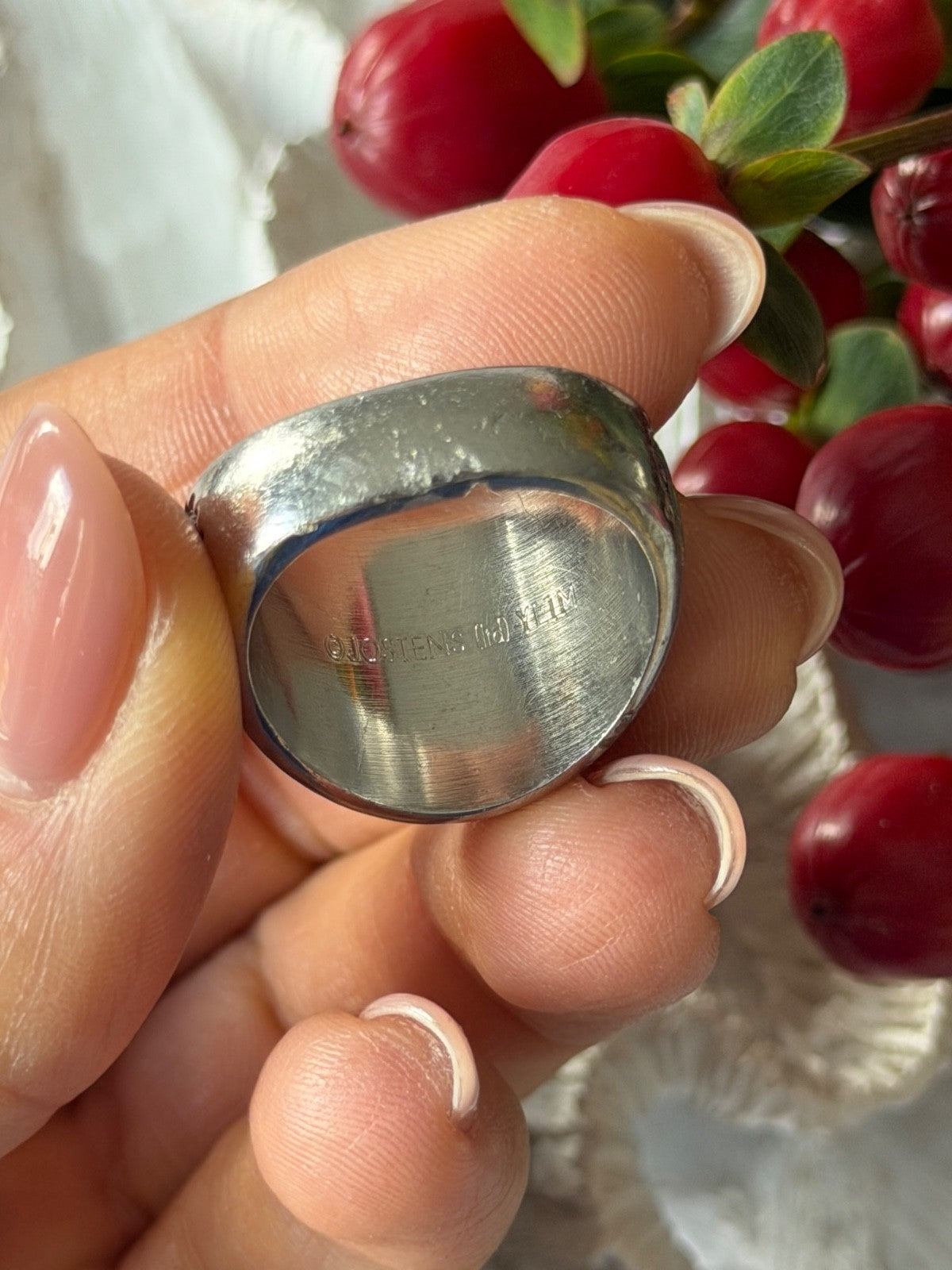 Jostens Yltm U.S Army Engineer 925 Sterling Silver Ruby Ring Size 8.5
