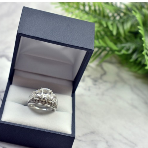 925 Sterling Silver White Beryl (Goshenite) Ring Size 5.5
