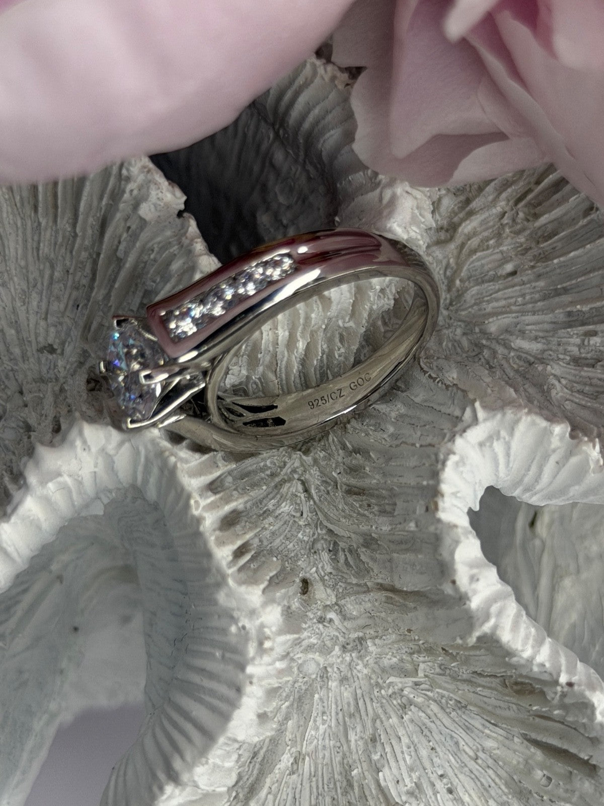 GOC 925 Sterling Silver Cz 1.97 tcw Ring Size 7