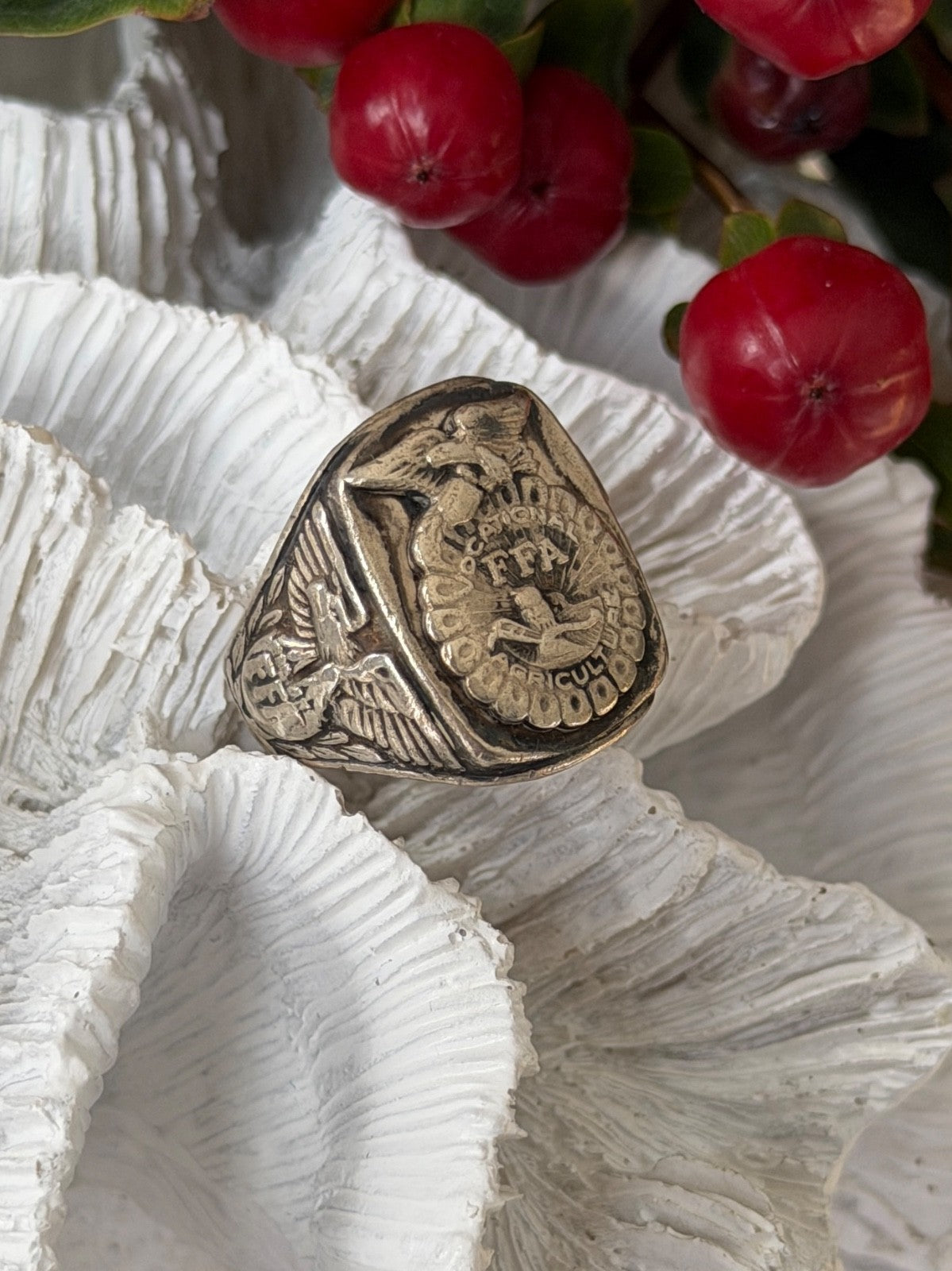 Vintage Balfour FFA 925 Sterling Silver Ring Size 8.5