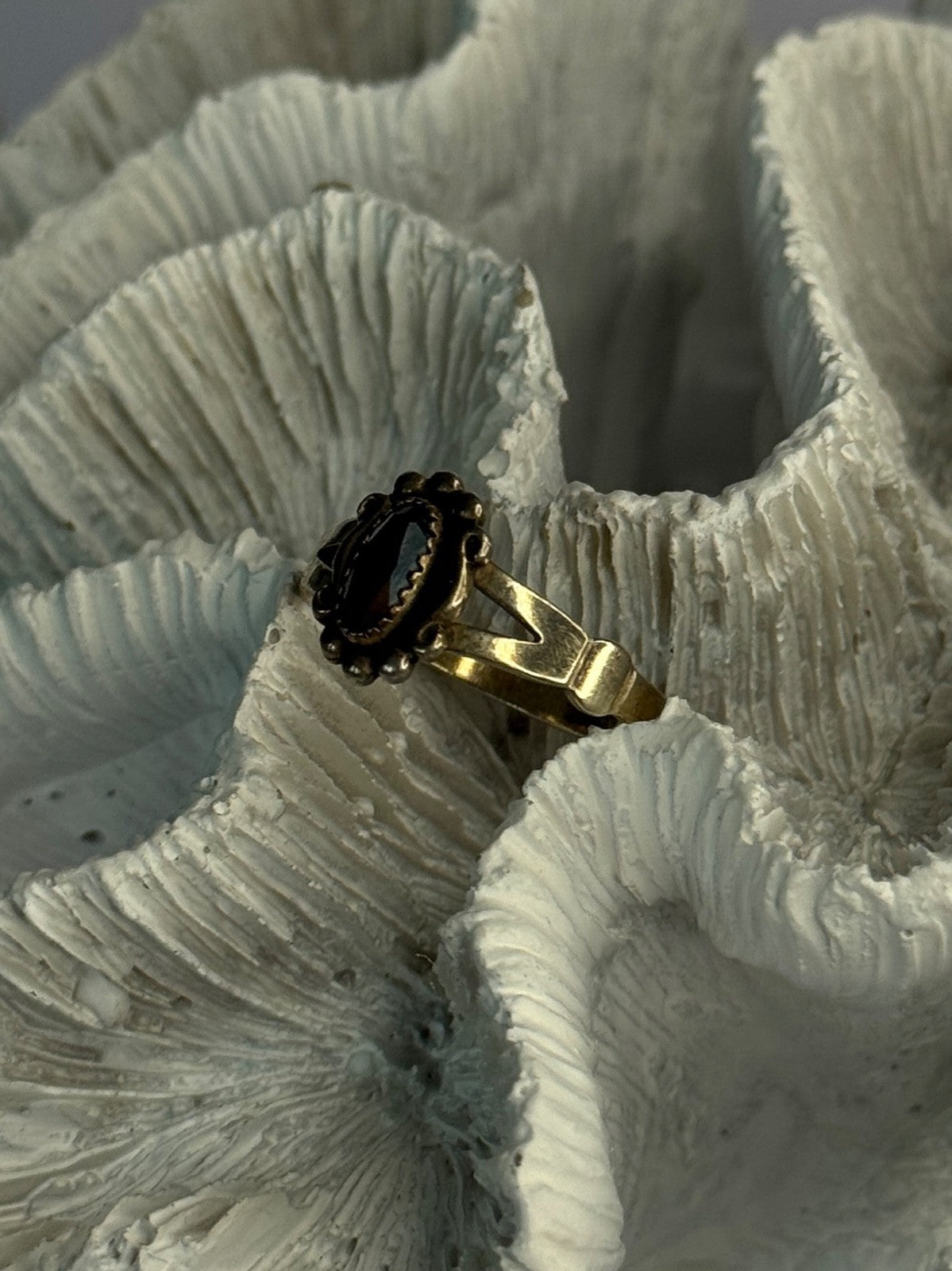 925 Sterling Silver Hematite Ring Size 8.5