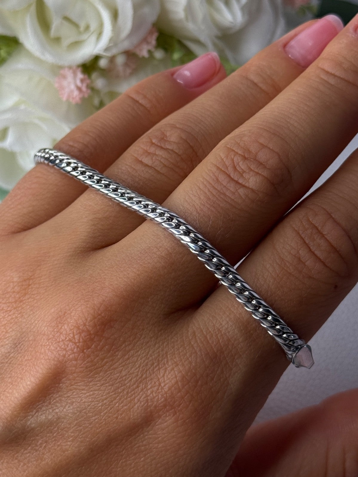 Classy Sizable 925 Sterling Silver Bracelet