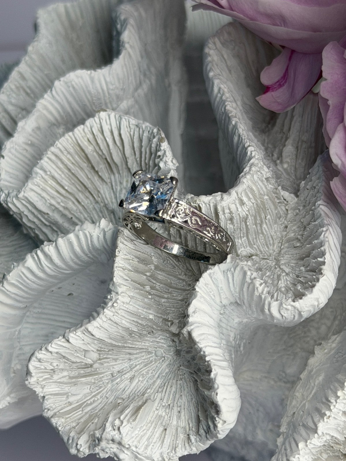 RP 925 Sterling Silver Cz Ring Size 8