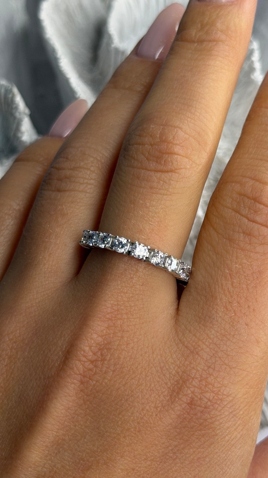 925 Sterling Silver Cz Ring Size 11.5