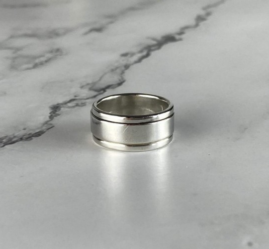 925 Sterling Silver Spinner Ring Size 6.5