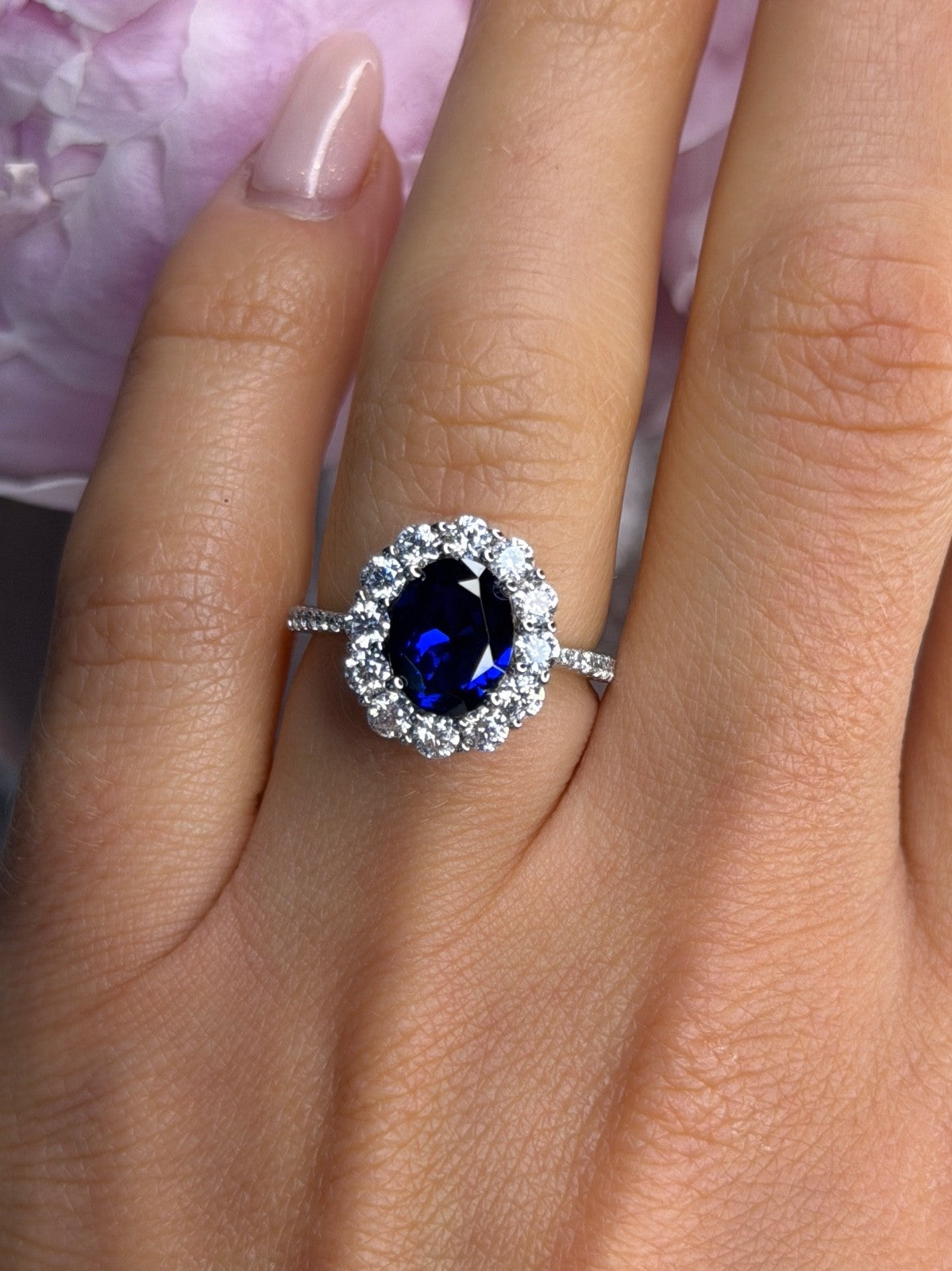925 Sterling Silver Crystals Swarovski Ring Size 6