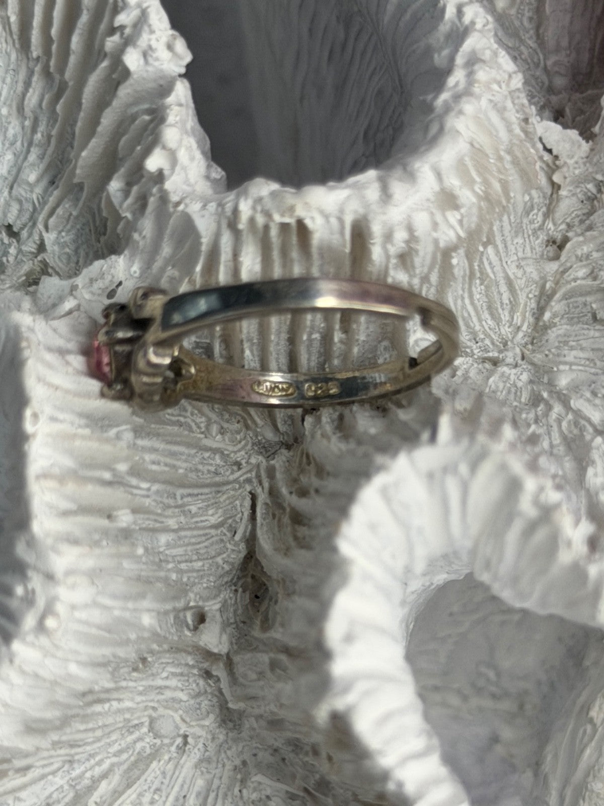 925 Sterling Silver Morganite Ring (adjustable)