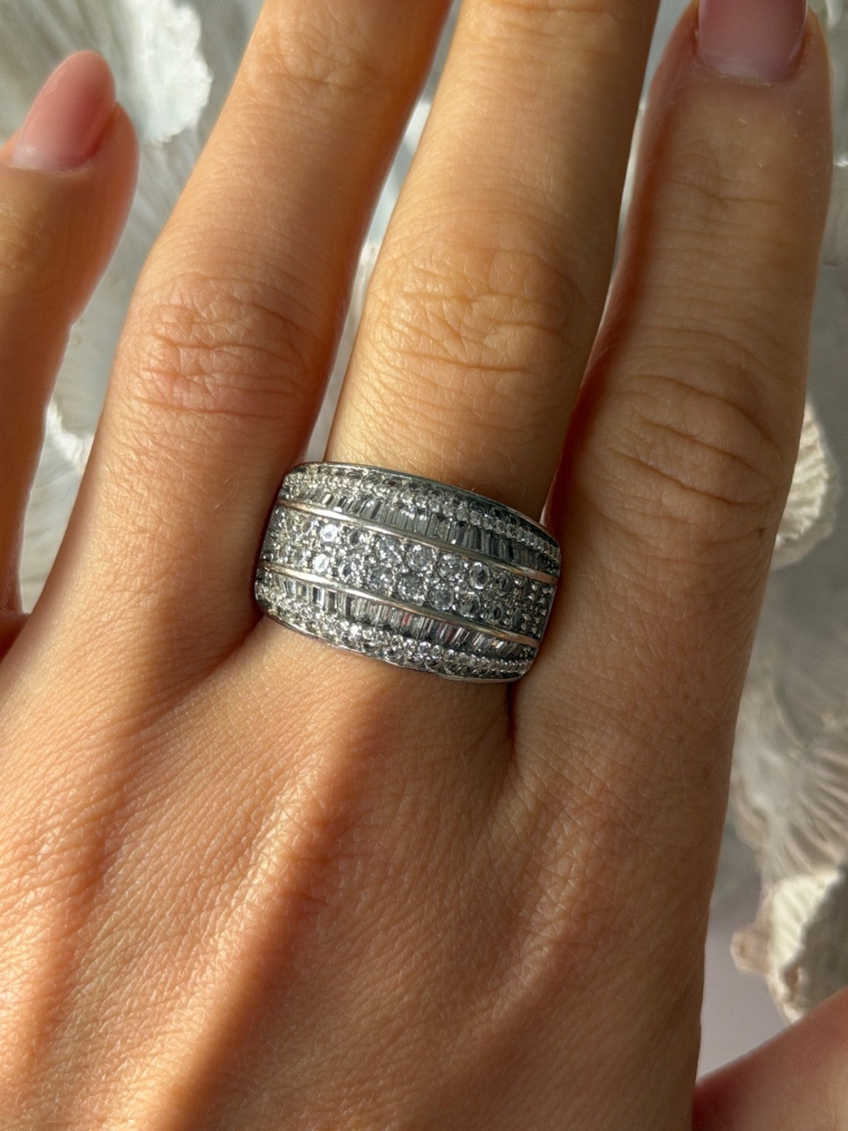 Elegant Design 925 Sterling Silver Cz Ring Size 11