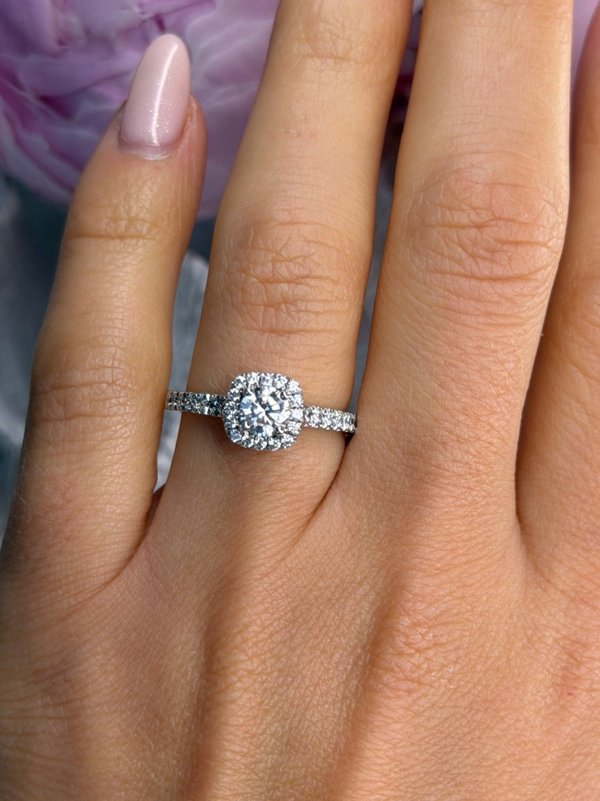 GOC 925 Sterling Silver tcw 0.85 Cz Ring Size 7