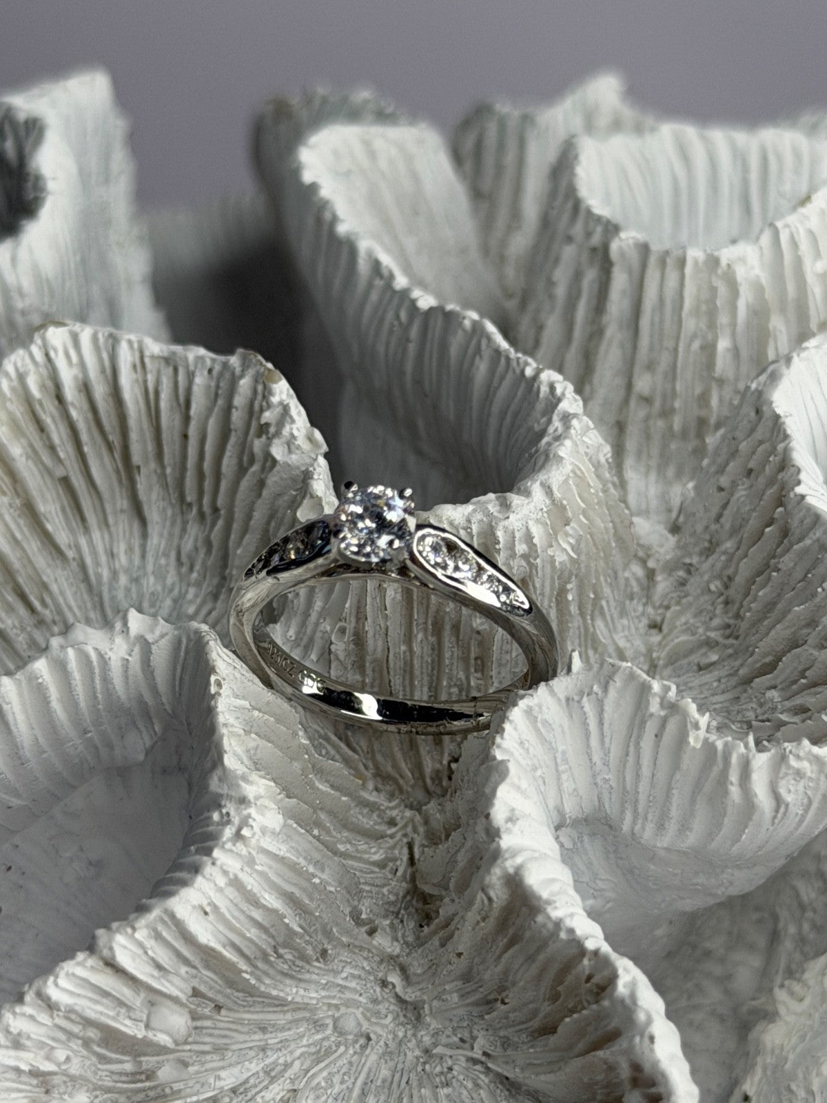 GOC 925 Sterling Silver Cz 0.77 ct Ring Size 7
