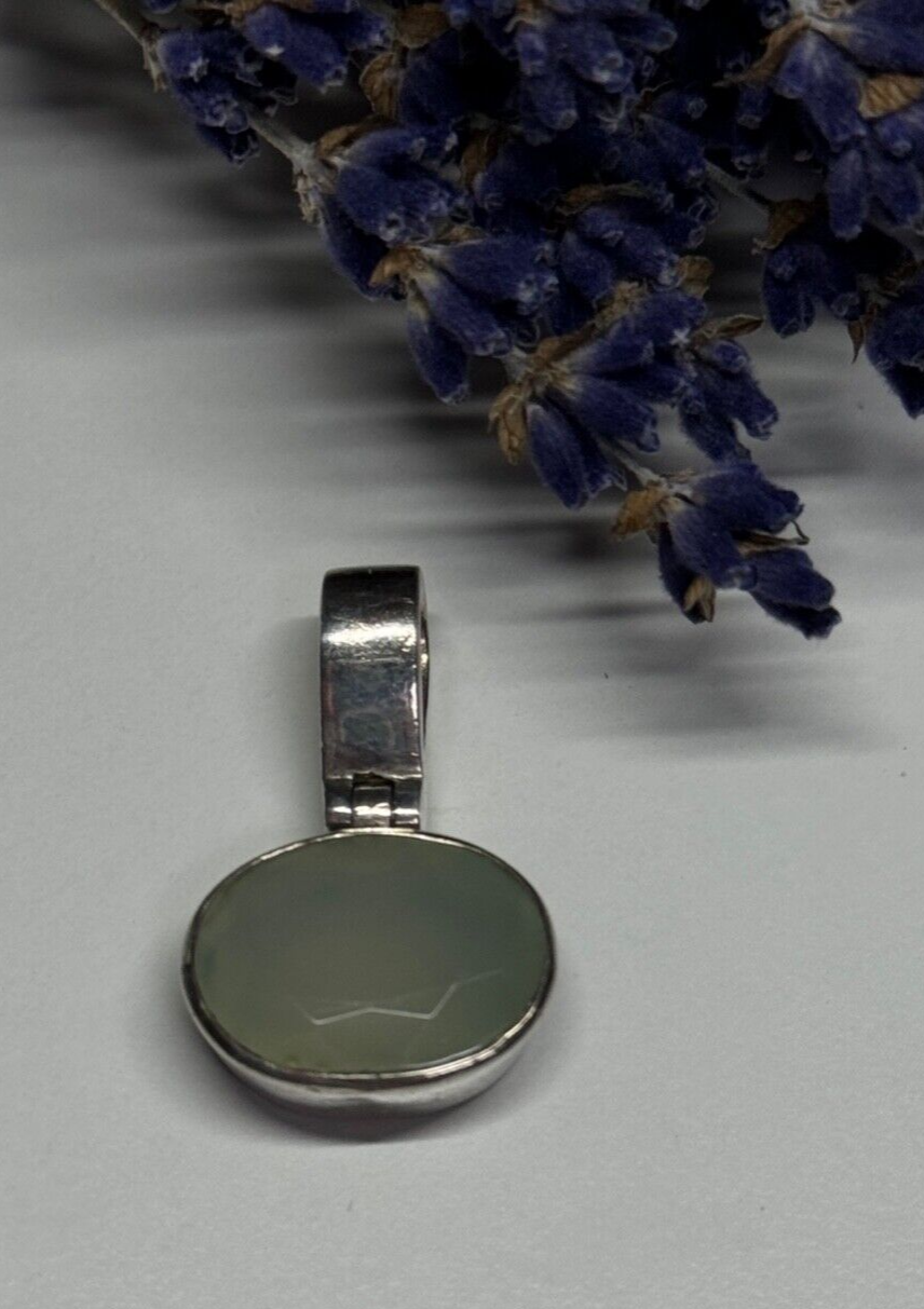925 Sterling Silver Nephrite Pendant