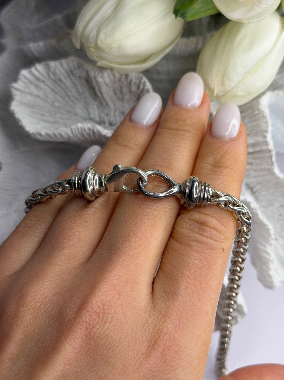 Vintage 925 Sterling Silver Chain Necklace Length 18 in