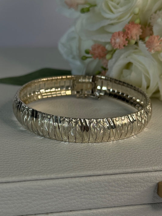 Beautiful Classy Italy 925 Sterling Silver Bracelet Length 7.5 Inch