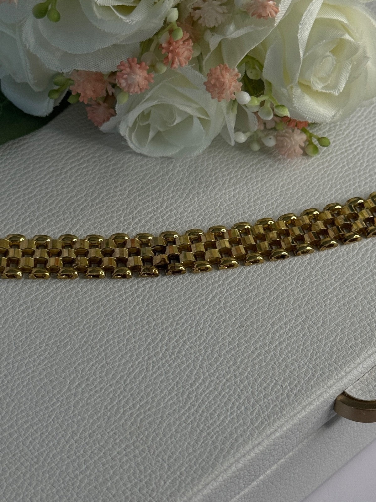 925 Sterling Silver Gold Plated Italy Milor Bracelet Length 7 Inch