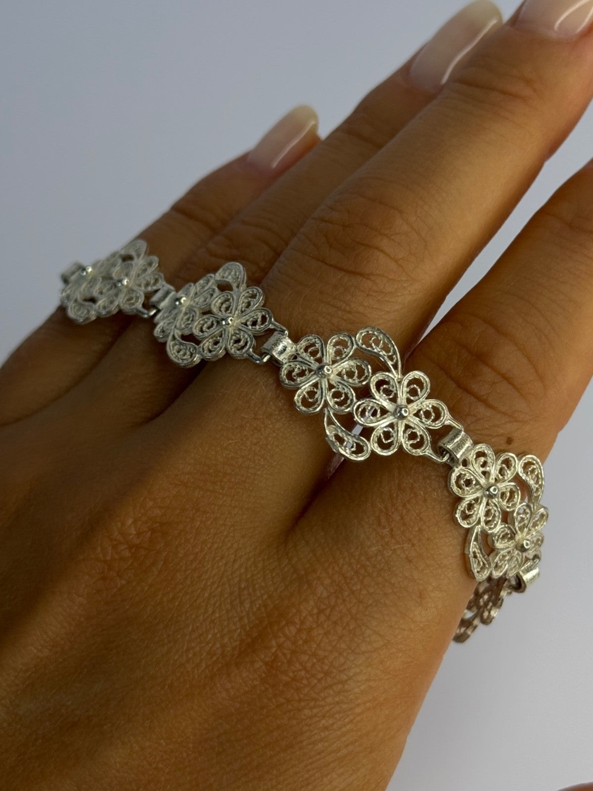 Vintage 925 Sterling Silver Bracelet Length 7.5