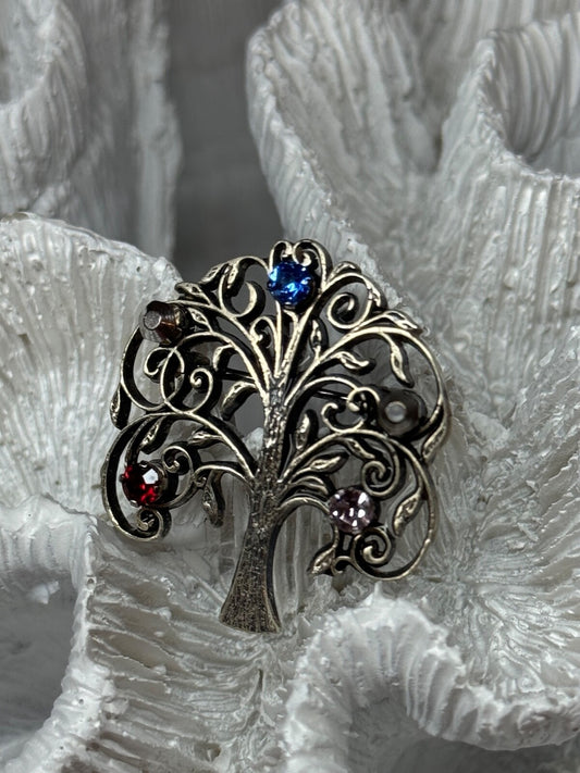 925 Sterling Silver Spinel Brooch Length 1.5 Inch