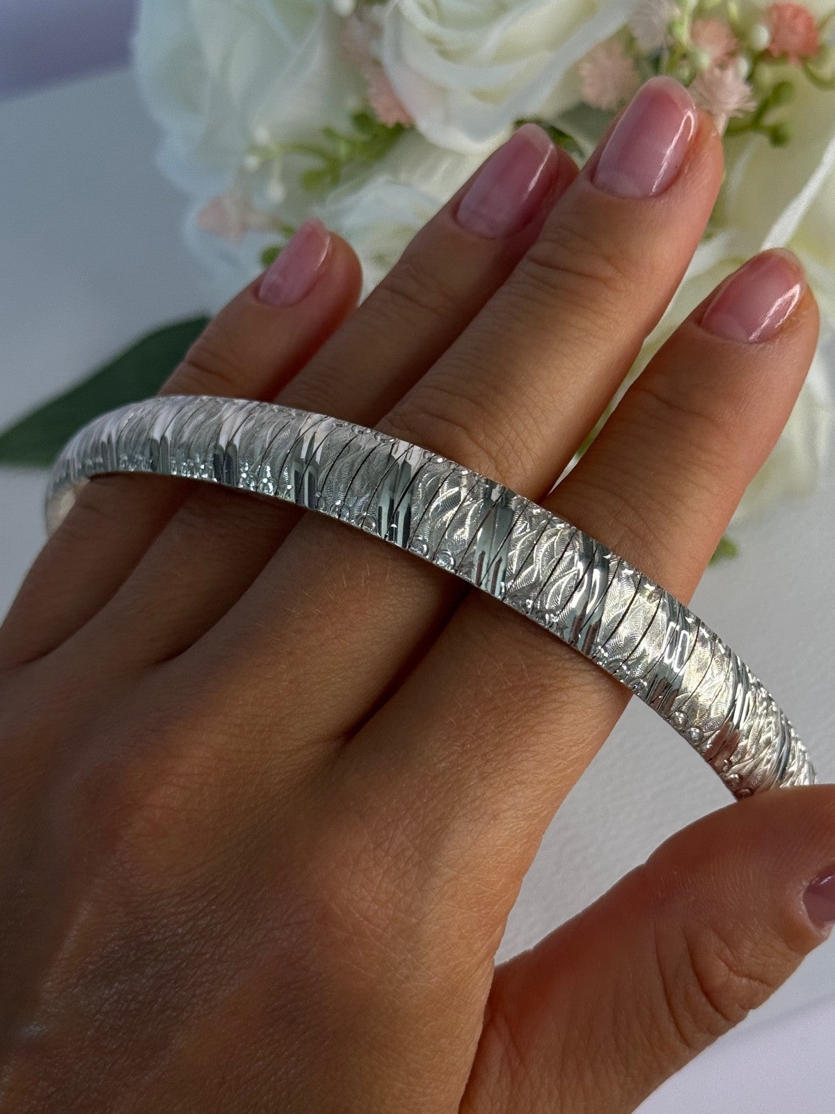 Beautiful Classy Italy 925 Sterling Silver Bracelet Length 7.5 Inch