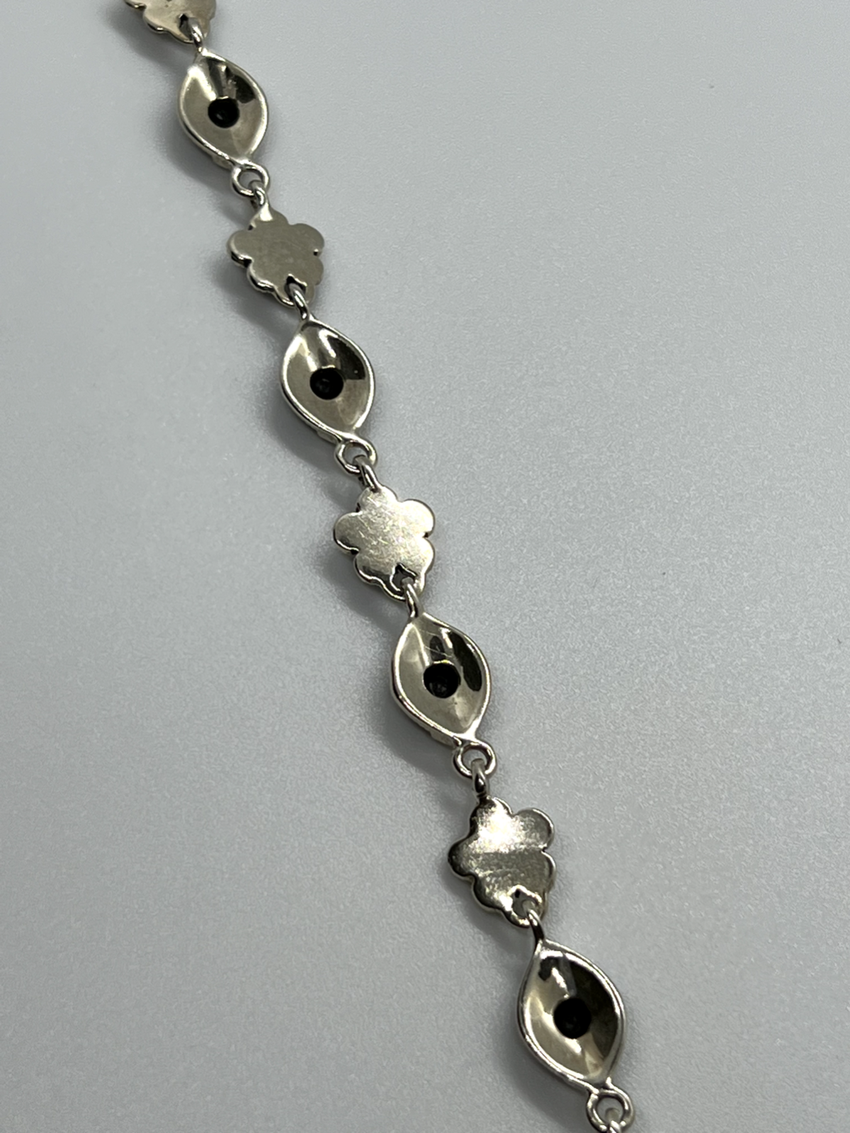 925 Sterling Silver Agate & Marcasite Bracelet