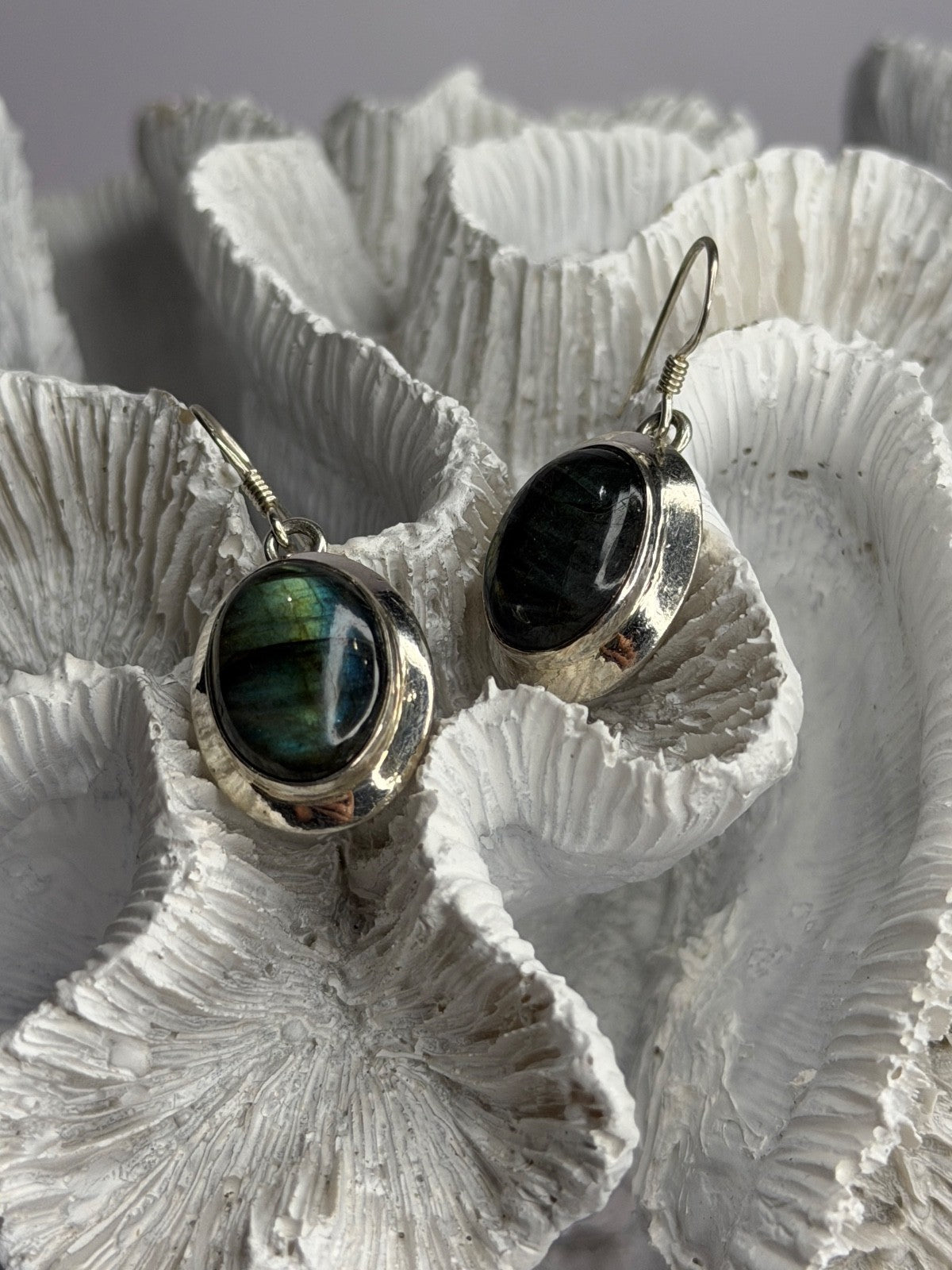 925 Sterling Silver Labradorite Dangle Earrings