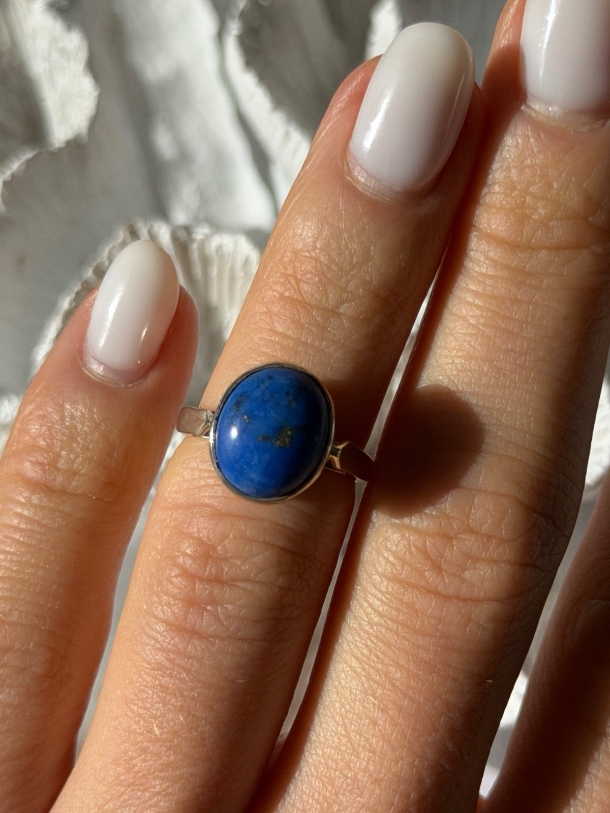 Vintage 925 Sterling Silver Sodalite Ring Size 4.5