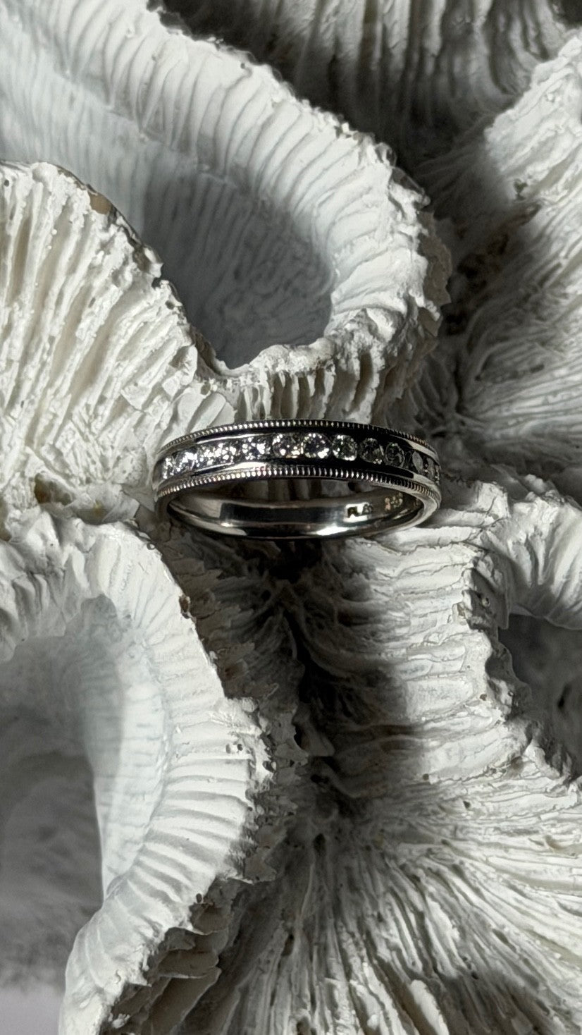 Platinum Diamond 0.20 ct Ring Size 4.5