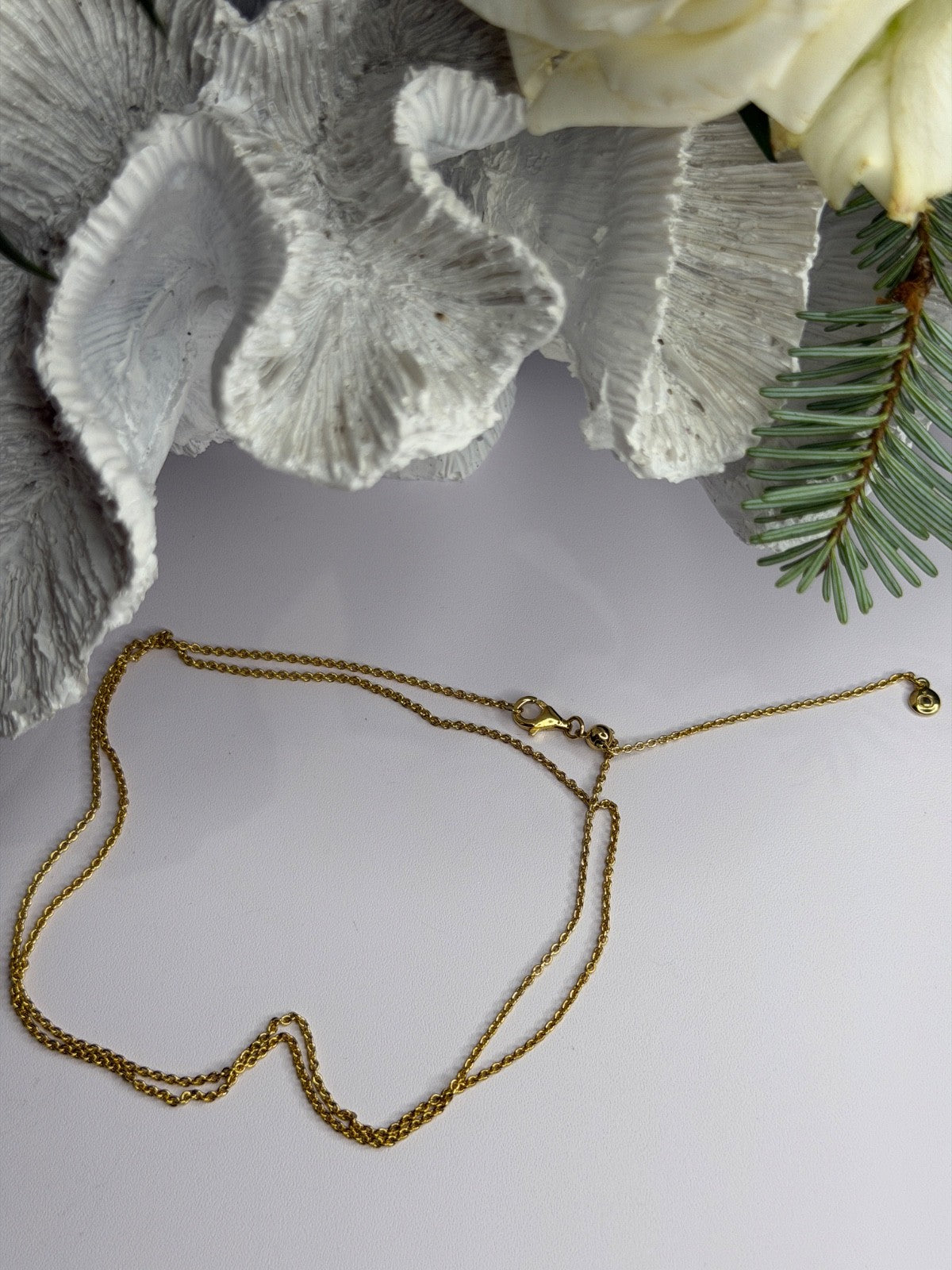 Pandora 925 Sterling Silver Gold Plated Chain