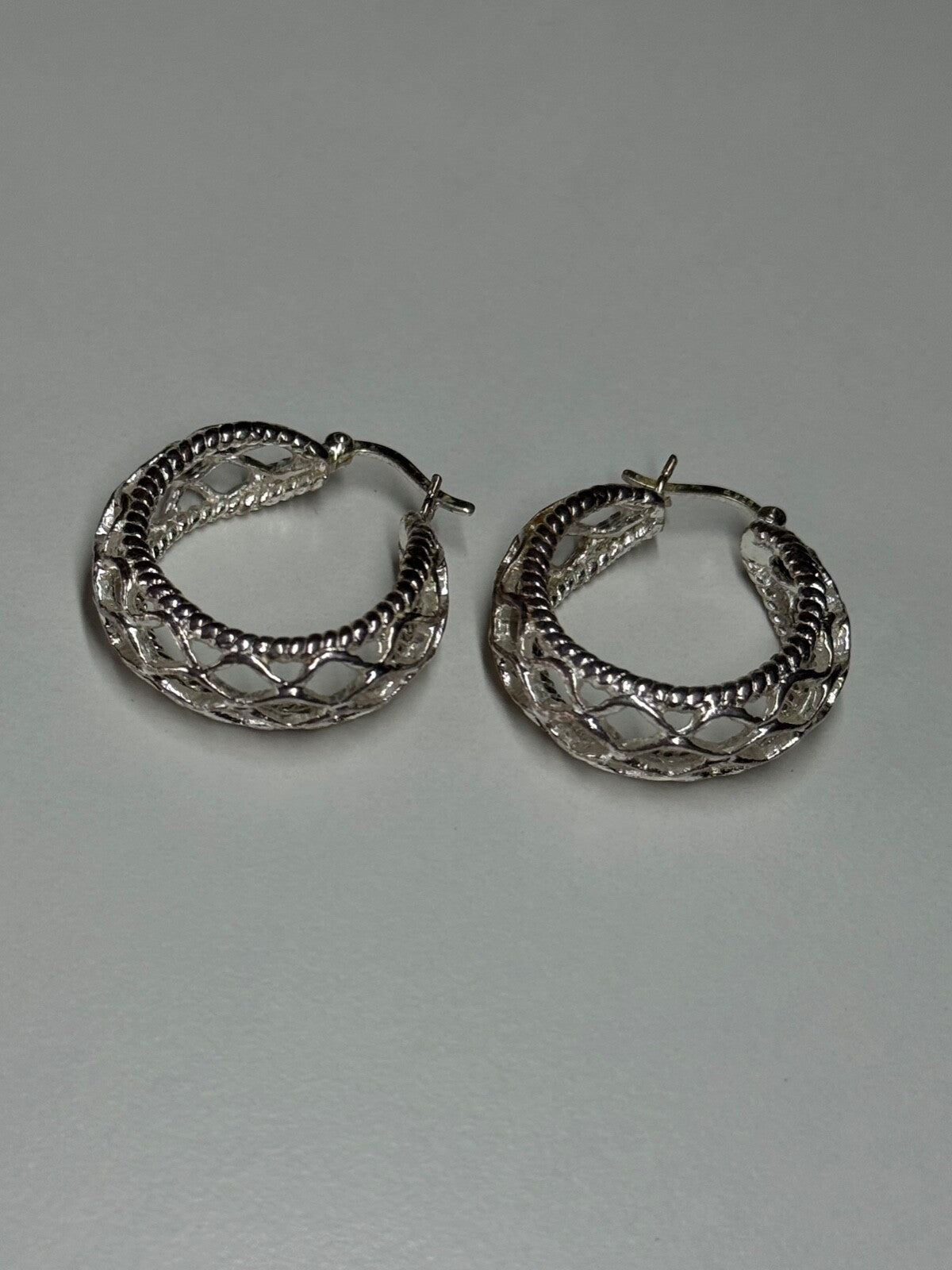 925 Sterling Silver Earrings Length 24 Mm