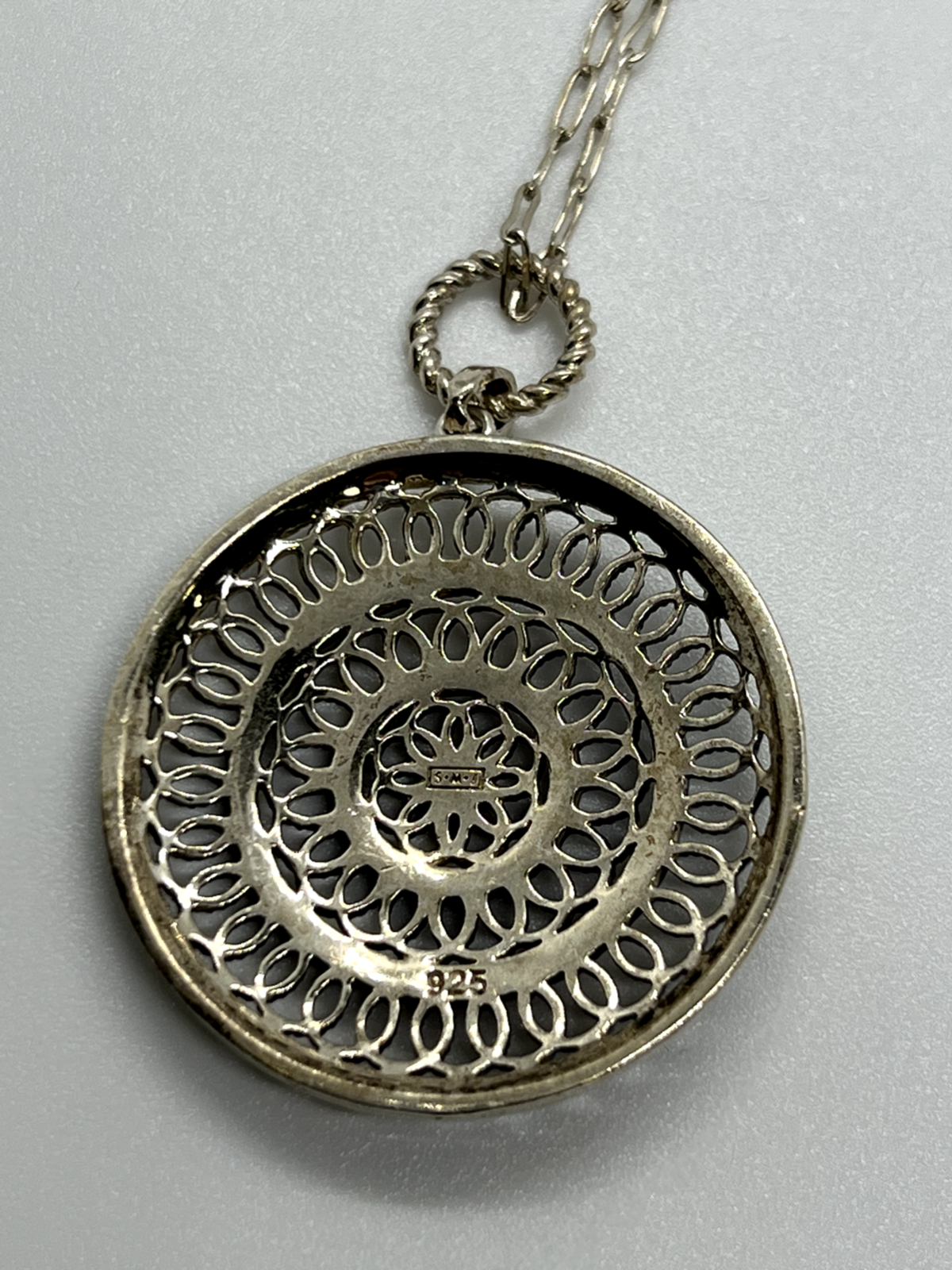 925 Sterling Silver Marcasite Necklace