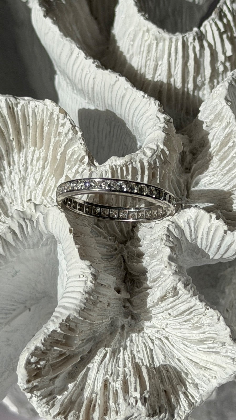 Platinum Diamond 1.10 ct Band Ring Size 10