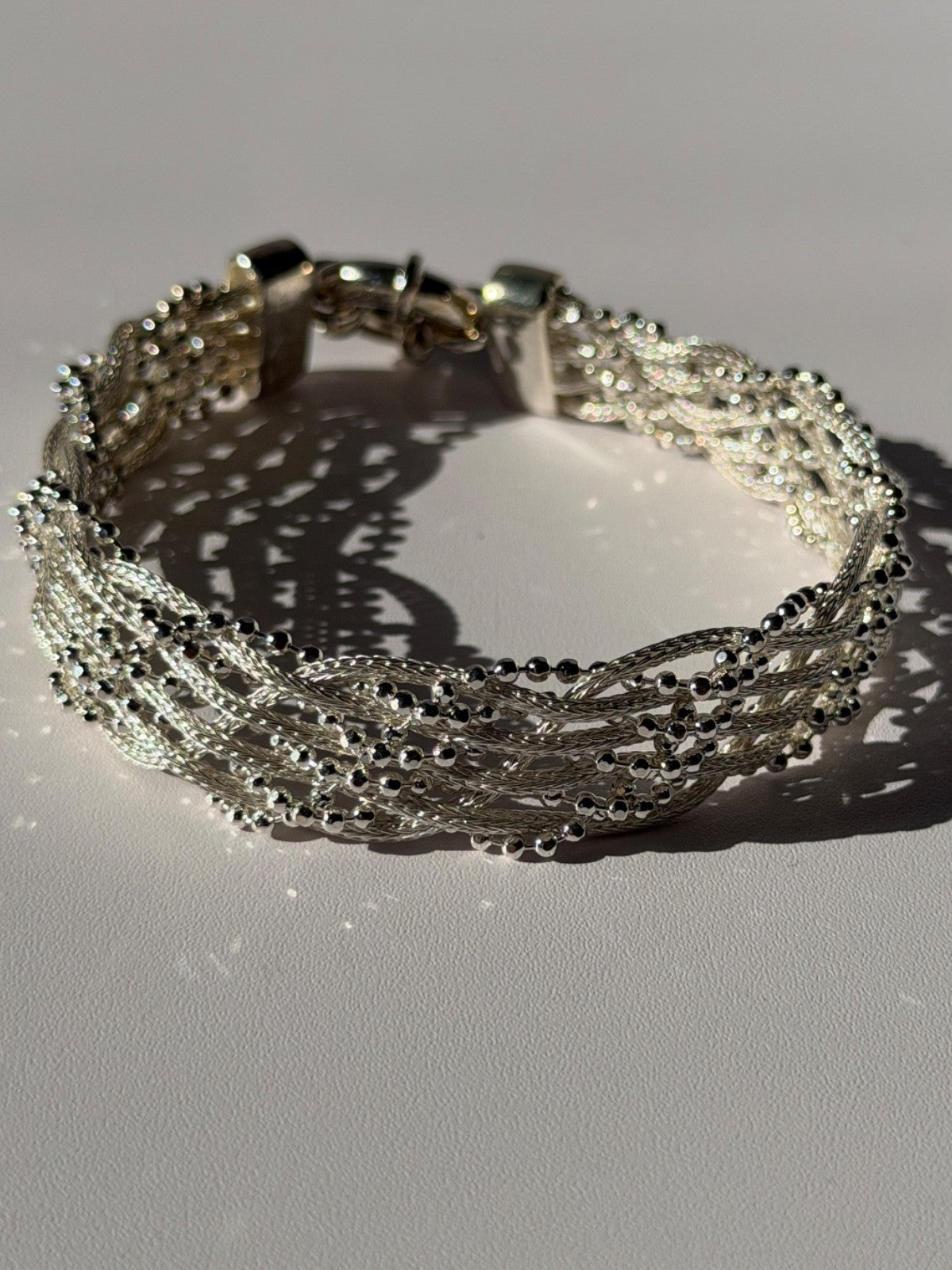 Elegant Italy 925 Sterling Silver Bracelet Size 8