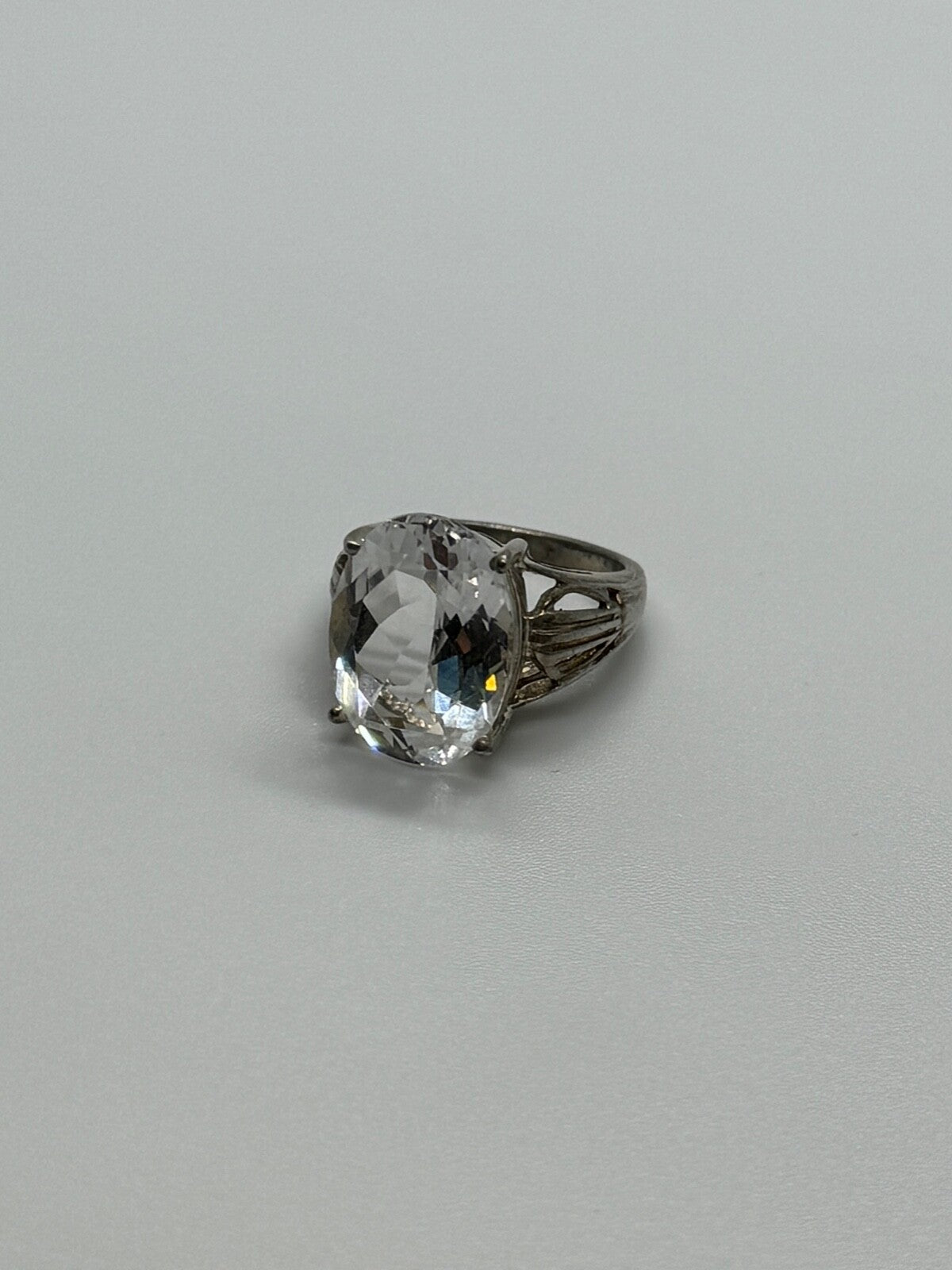 925 Sterling Silver CZ Ring Size 4