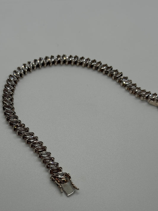 925 Sterling Silver Tourmalines Bracelet
