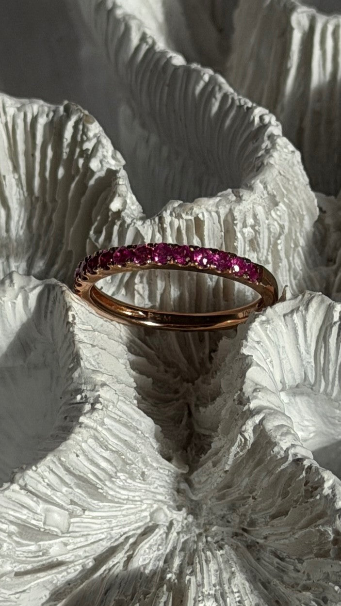 10K Rose Gold Ruby 0.50 ct  Ring Size 7