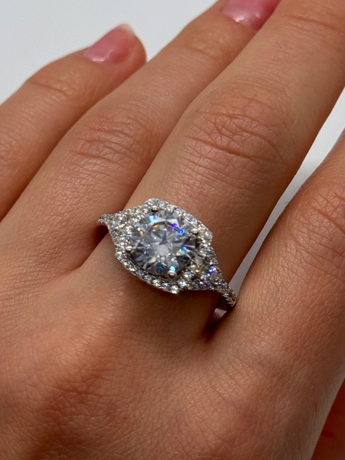 925 Sterling Silver CZ Ring Size 9.5