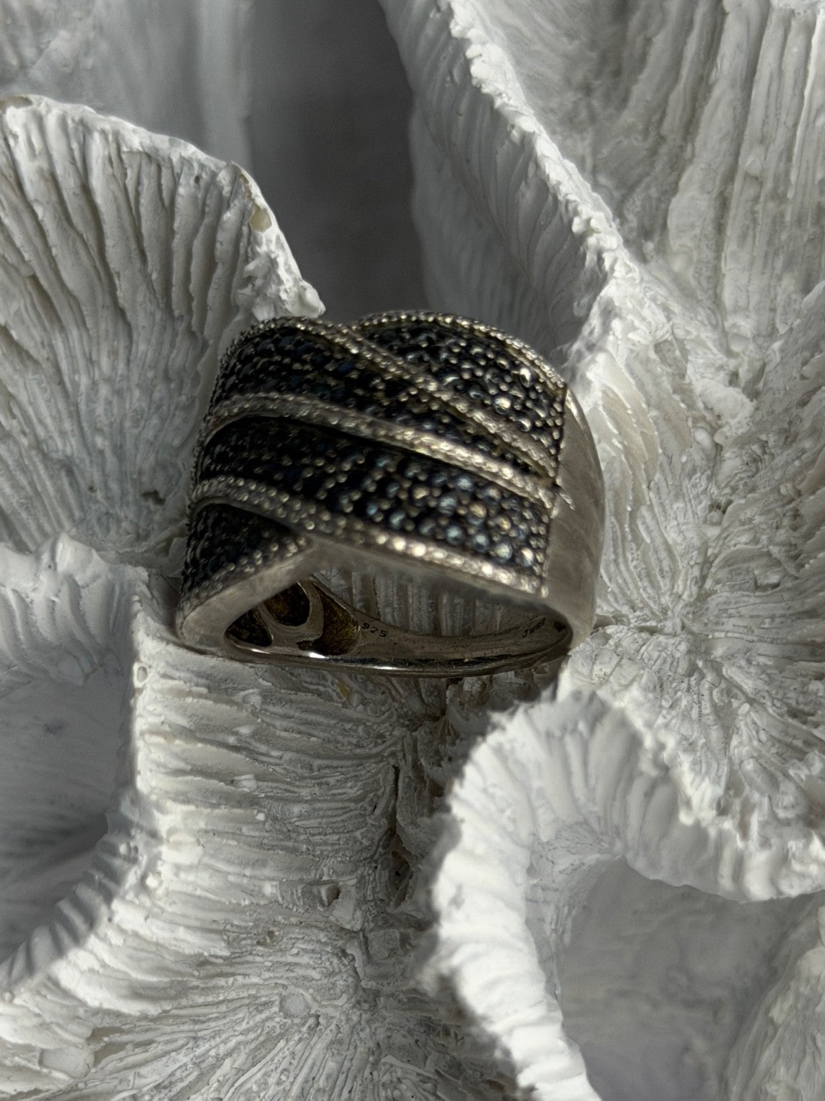 JWBR 925 Sterling Silver Spinel Ring Size 7