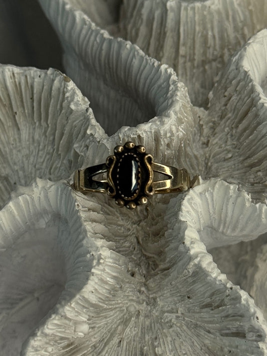 925 Sterling Silver Hematite Ring Size 8.5