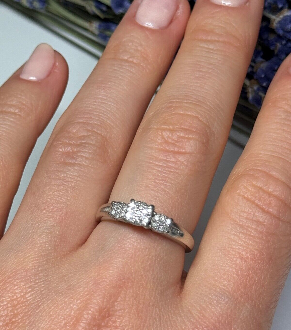 Jtw 925 Sterling Silver Sapphire Ring Size 7