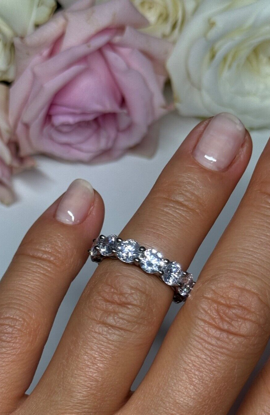 925 Sterling Silver CZ Ring Size 4