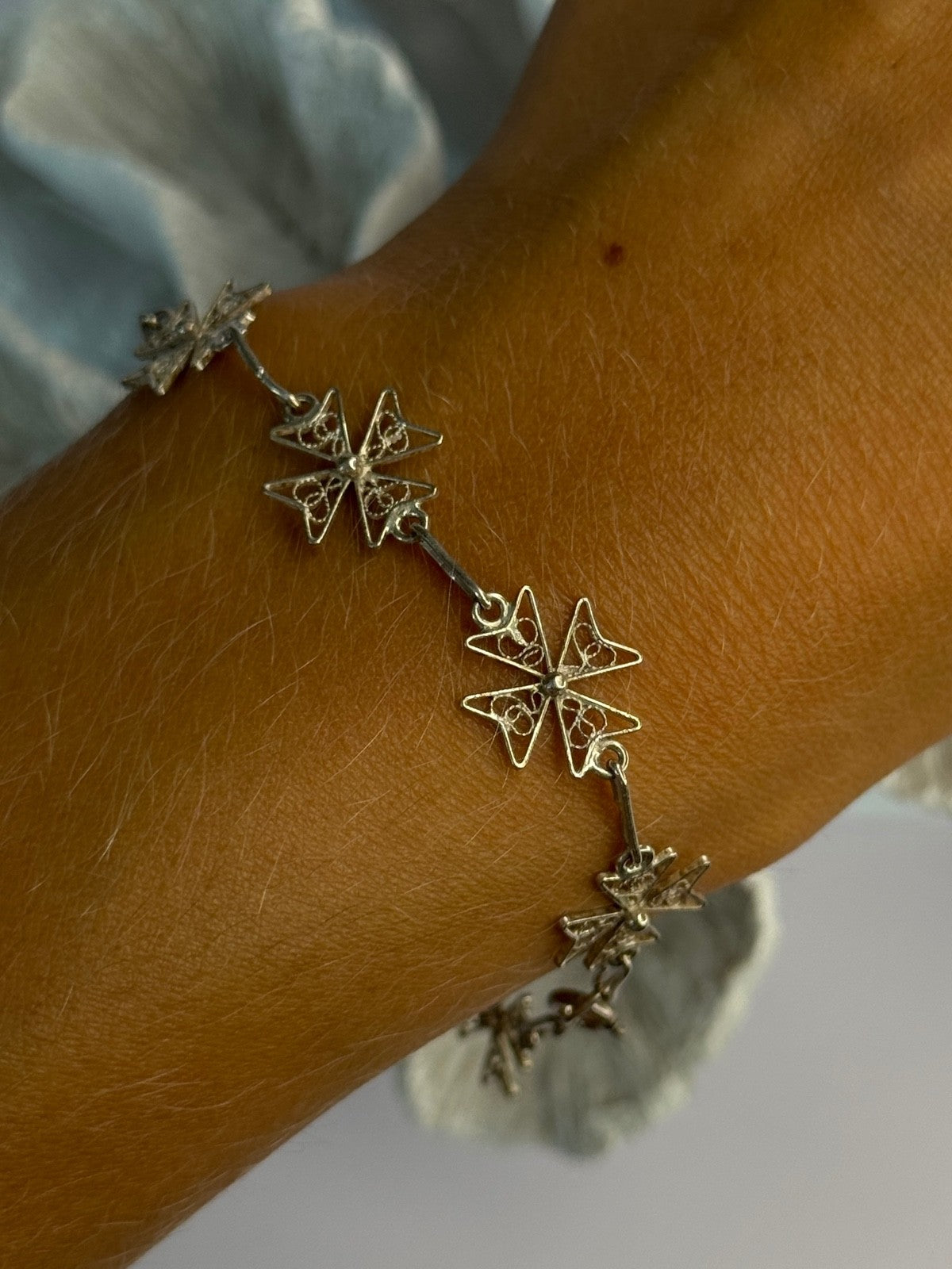 Lovely 925 Sterling Silver Bracelet Length 7