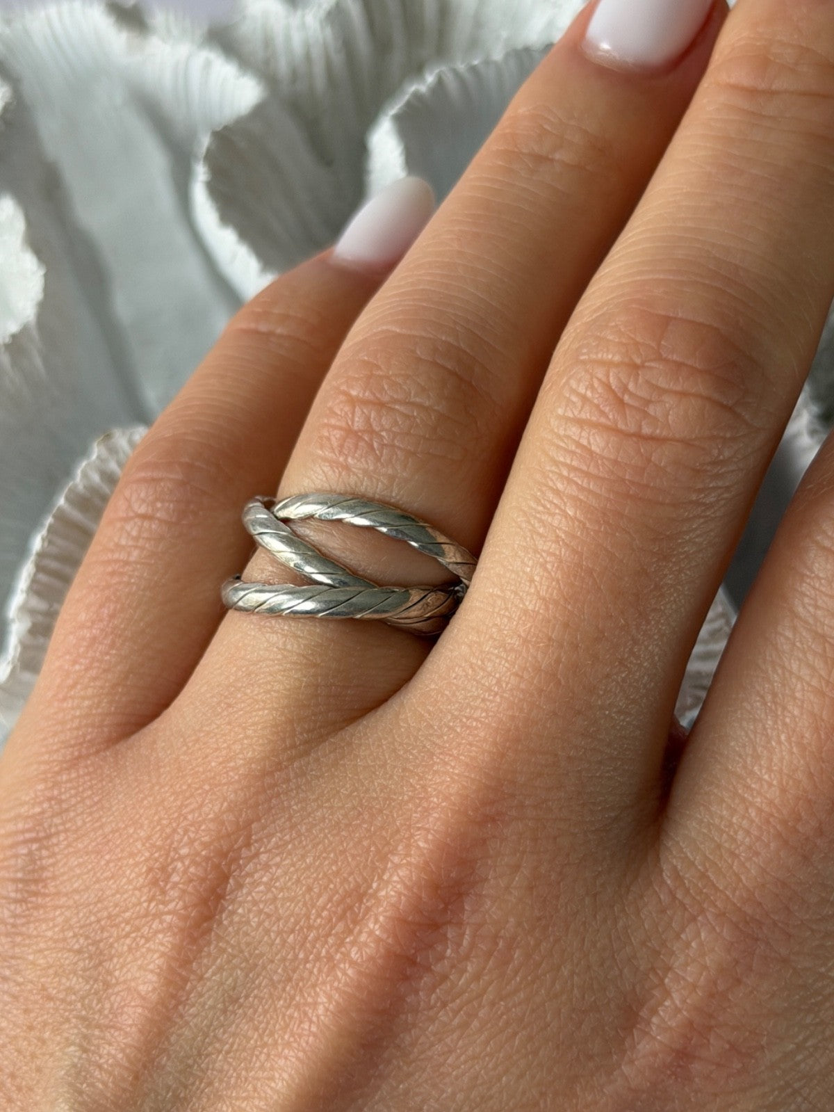 Trio 925 Sterling Silver Ring Size 7