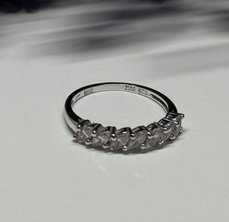 925 Sterling Silver CZ Ring Size 8.5