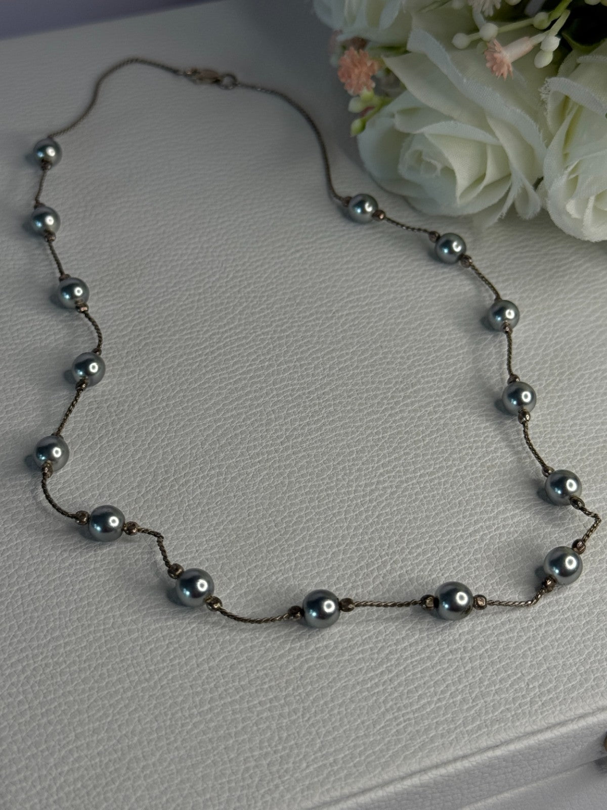 925 Sterling Silver Beautiful Necklace Length 17 Inch