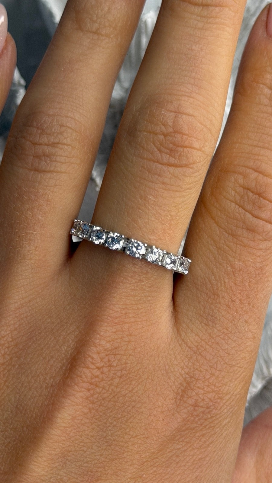 925 Sterling Silver Cz Ring Size 11.5